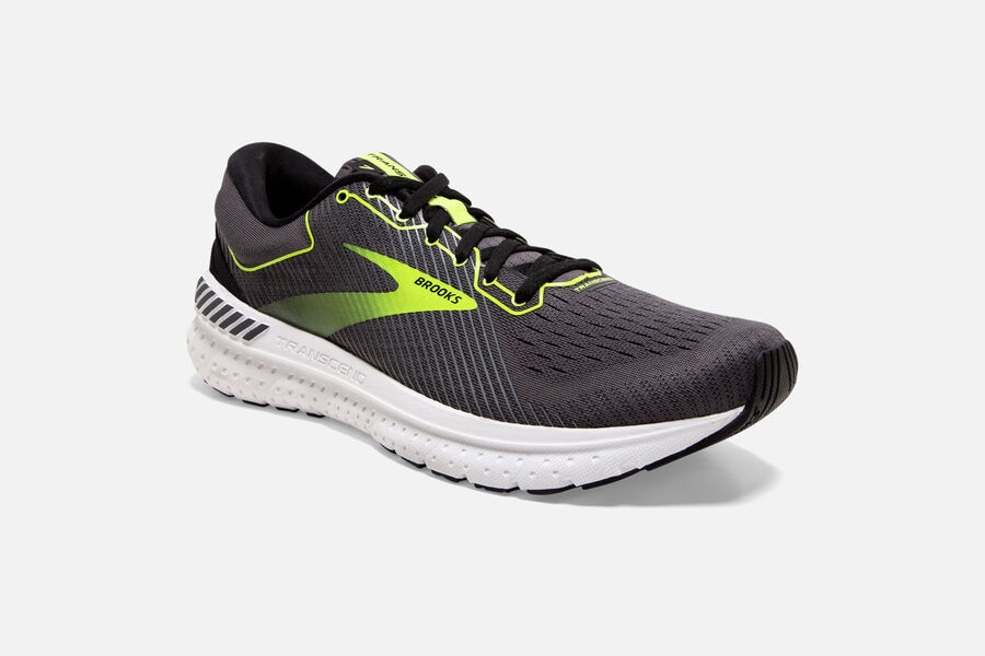 Brooks Transcend 7 Road Running Shoes Mens Black/Green 074526-MQU